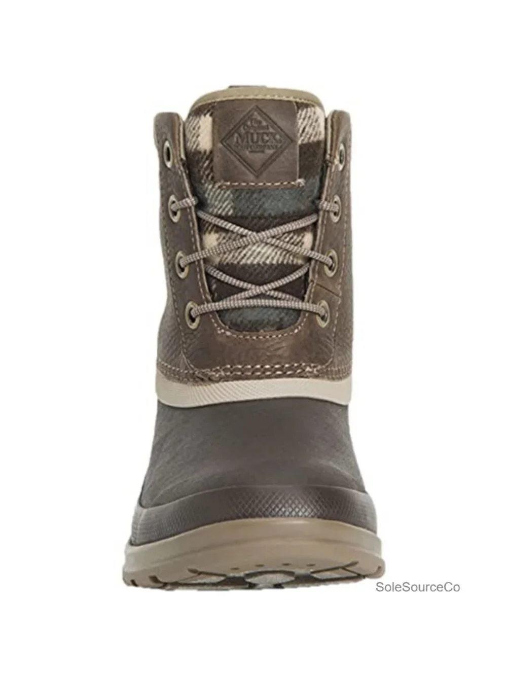 Women's Leather Duck Boot Waterproof Lace-Up Winter